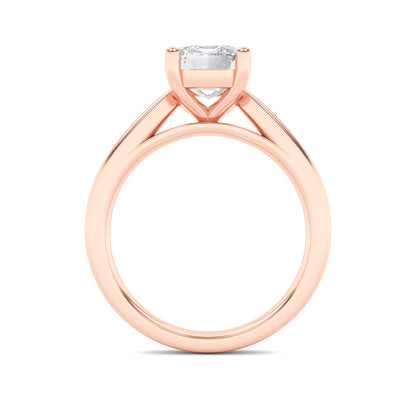 Jaimee Emerald Solitaire - Cathedral Setting - Rose Gold