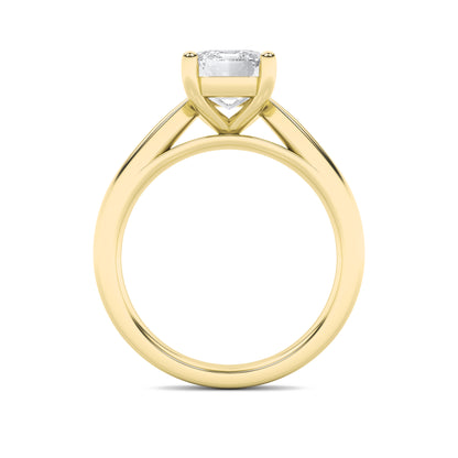 Jaimee Emerald Solitaire - Cathedral Setting - Yellow Gold
