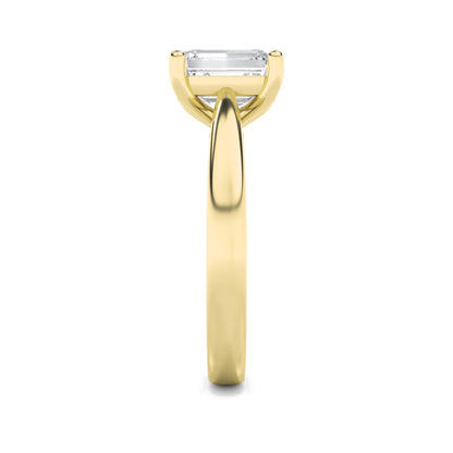Jaimee Emerald Solitaire - Cathedral Setting - Yellow Gold