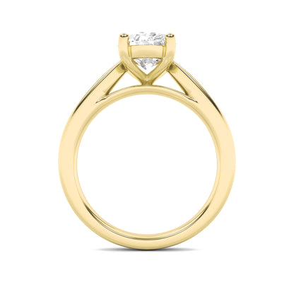 Zoe Oval Solitaire - Cathedral Setting - Yellow Gold