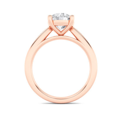 Taylor Round Cut Solitaire - Cathedral Setting - Rose Gold