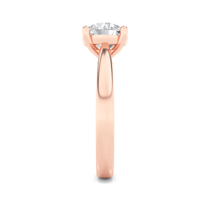 Taylor Round Cut Solitaire - Cathedral Setting - Rose Gold