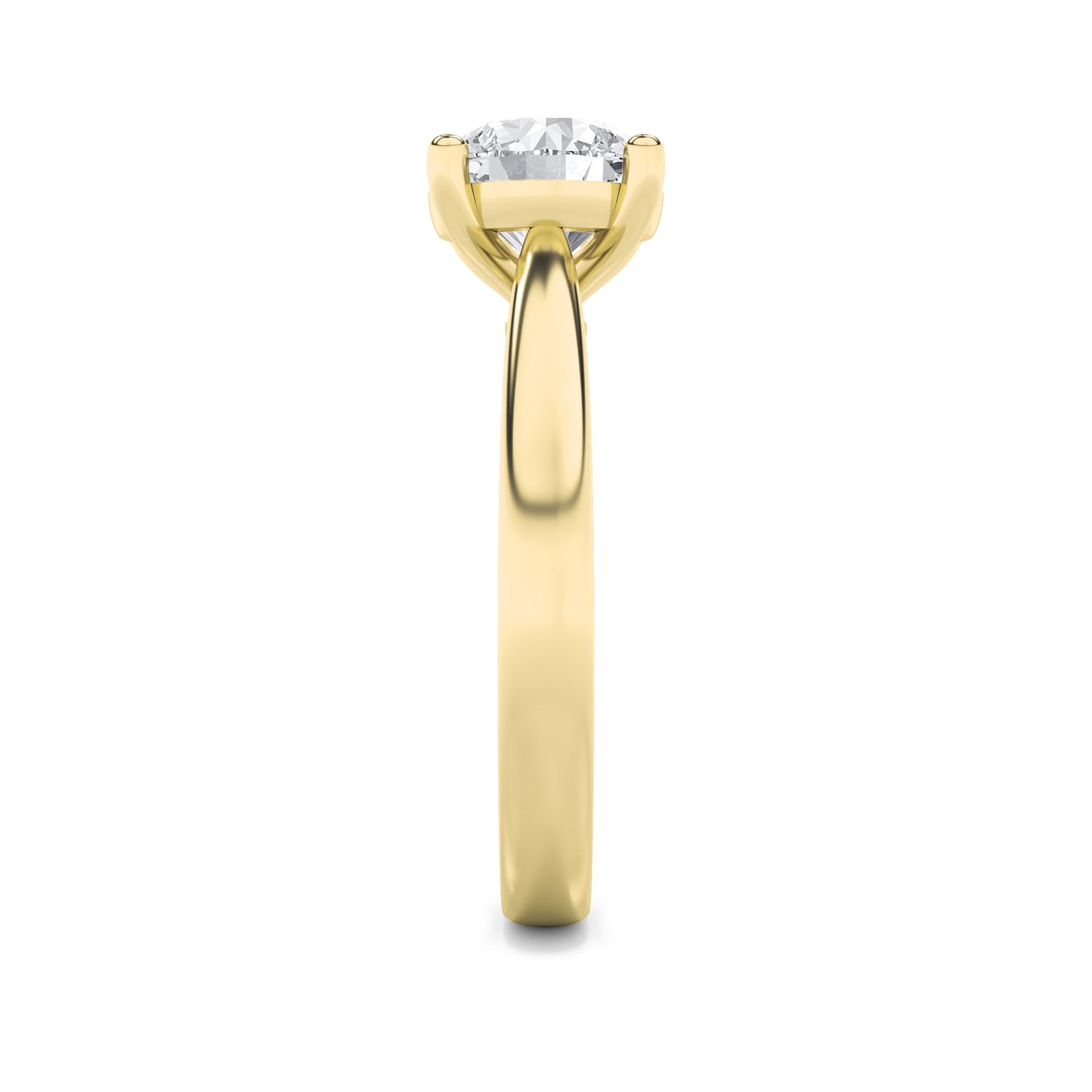 Taylor Round Cut Solitaire - Cathedral Setting - Yellow Gold