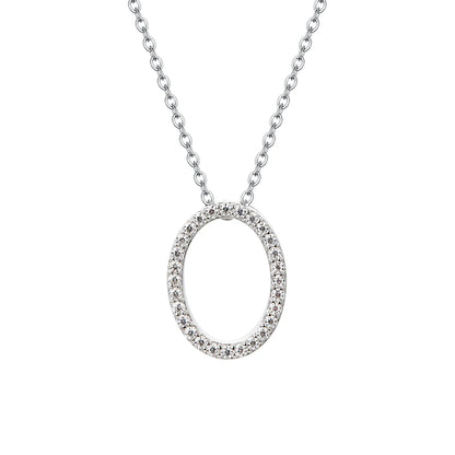 A to Z Moissanite Initial Necklace – Personalized Letter Charm Pendant