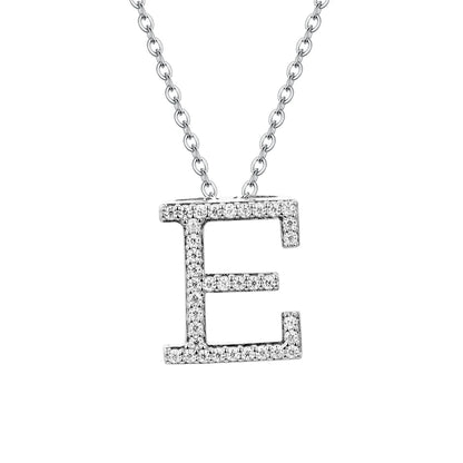 A to Z Moissanite Initial Necklace – Personalized Letter Charm Pendant