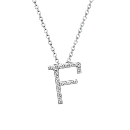 A to Z Moissanite Initial Necklace – Personalized Letter Charm Pendant