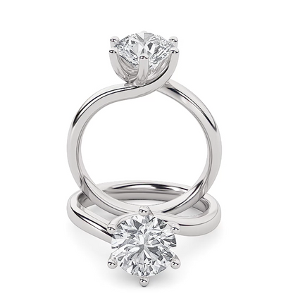 Grace Signature Solitaire - Round Brilliant Cut - White Gold