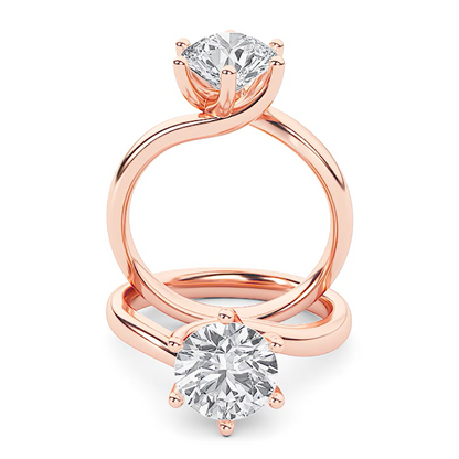Grace Signature Solitaire - Round Brilliant Cut - Rose Gold