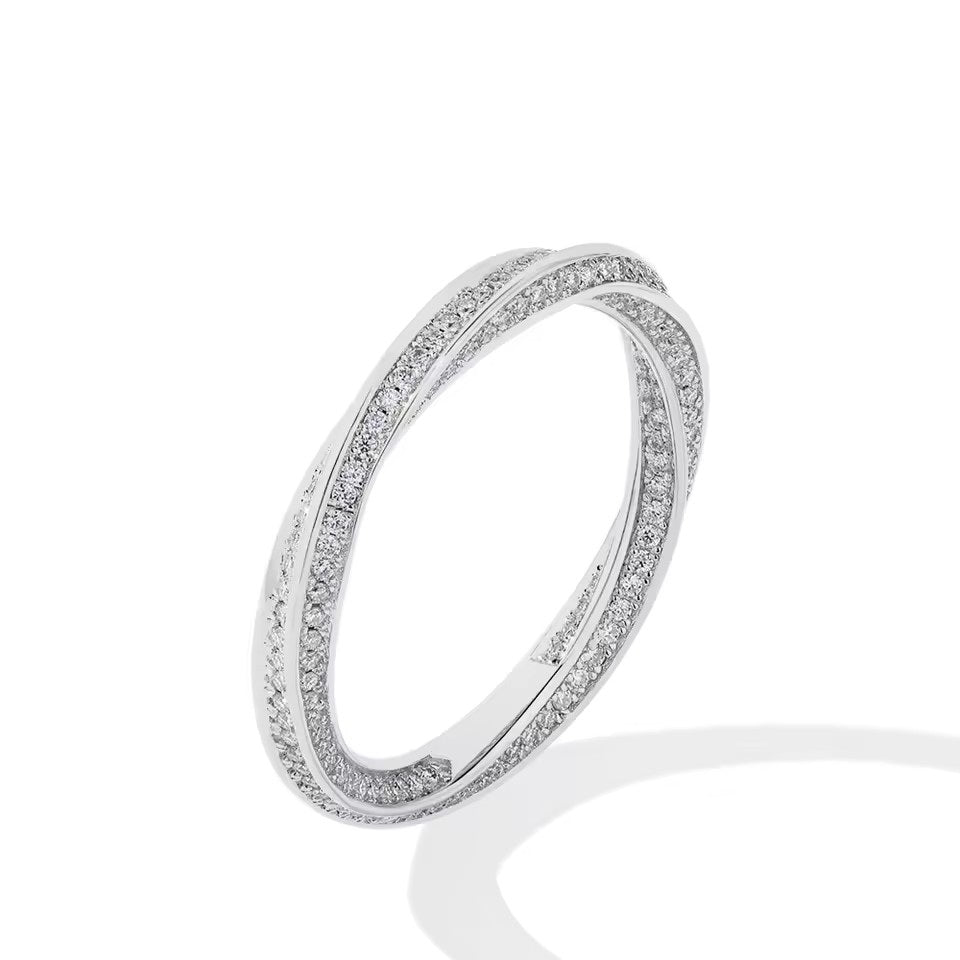 Luxury Alana Ring - Gold Vermeil Ring with Moissanite Accents - Unisex
