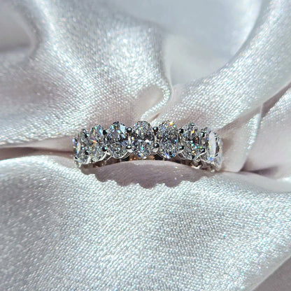 Eternal 3.5 Carat Oval Heiress Ring With Side Oval Diamonds - Two Tone