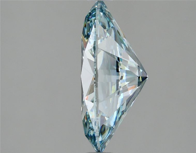Intense Greenish Blue 3 Carat Oval Cut - VS1 | Loose Lab Grown Diamond for Engagement Ring | IGI Certified Aura Diamonds