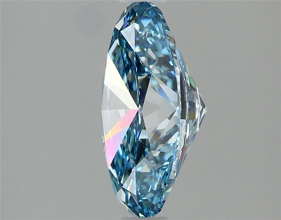 Vivid Blue 2 Carat Oval Cut - VVS2 | Loose Lab Grown Diamond for Engagement Ring | IGI Certified Aura Diamonds
