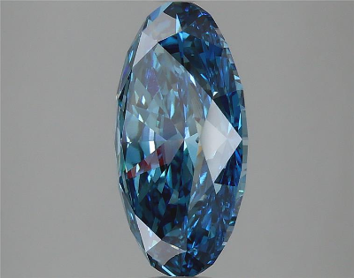 Vivid Blue 3 Carat Oval Cut - VVS2 | Loose Lab Grown Diamond for Engagement Ring | IGI Certified Aura Diamonds
