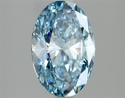 Vivid Blue 2 Carat Oval Cut - VVS2 | Loose Lab Grown Diamond for Engagement Ring | IGI Certified Aura Diamonds