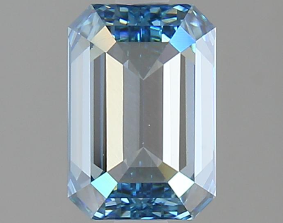 Vivid Blue 2 Carat Emerald Cut - VVS2 | Loose Lab Grown Diamond for Engagement Ring | IGI Certified Aura Diamonds