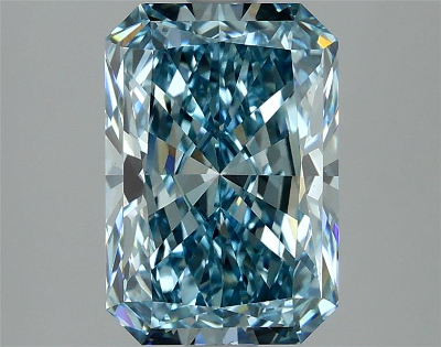 Vivid Blue 2.5 Carat Radiant Cut - VVS2 | Loose Lab Grown Diamond for Engagement Ring | IGI Certified Aura Diamonds