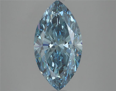 Vivid Blue 3.98 Carat Marquise Cut - VS1 | Loose Lab Grown Diamond for Engagement Ring | IGI Certified Aura Diamonds