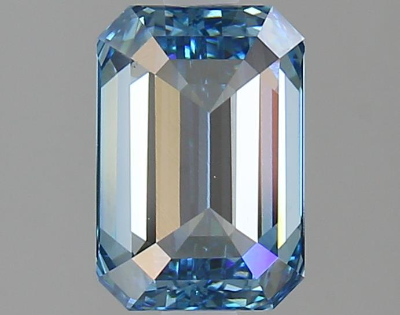 Vivid Blue 2 Carat Emerald Cut - VVS2 | Loose Lab Grown Diamond for Engagement Ring | IGI Certified Aura Diamonds
