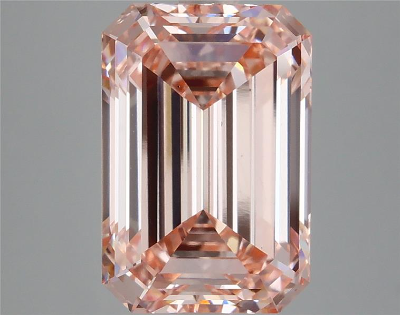 Intense Pink 5 Carat Emerald Cut - VS1 | Loose Lab Grown Diamond for Engagement Ring | IGI Certified Aura Diamonds