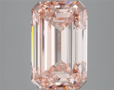 Intense Pink 5 Carat Emerald Cut - VS1 | Loose Lab Grown Diamond for Engagement Ring | IGI Certified Aura Diamonds