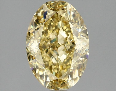 Intense Yellow 2 Carat Oval Cut - VVS1 | Loose Lab Grown Diamond for Engagement Ring | IGI Certified Aura Diamonds