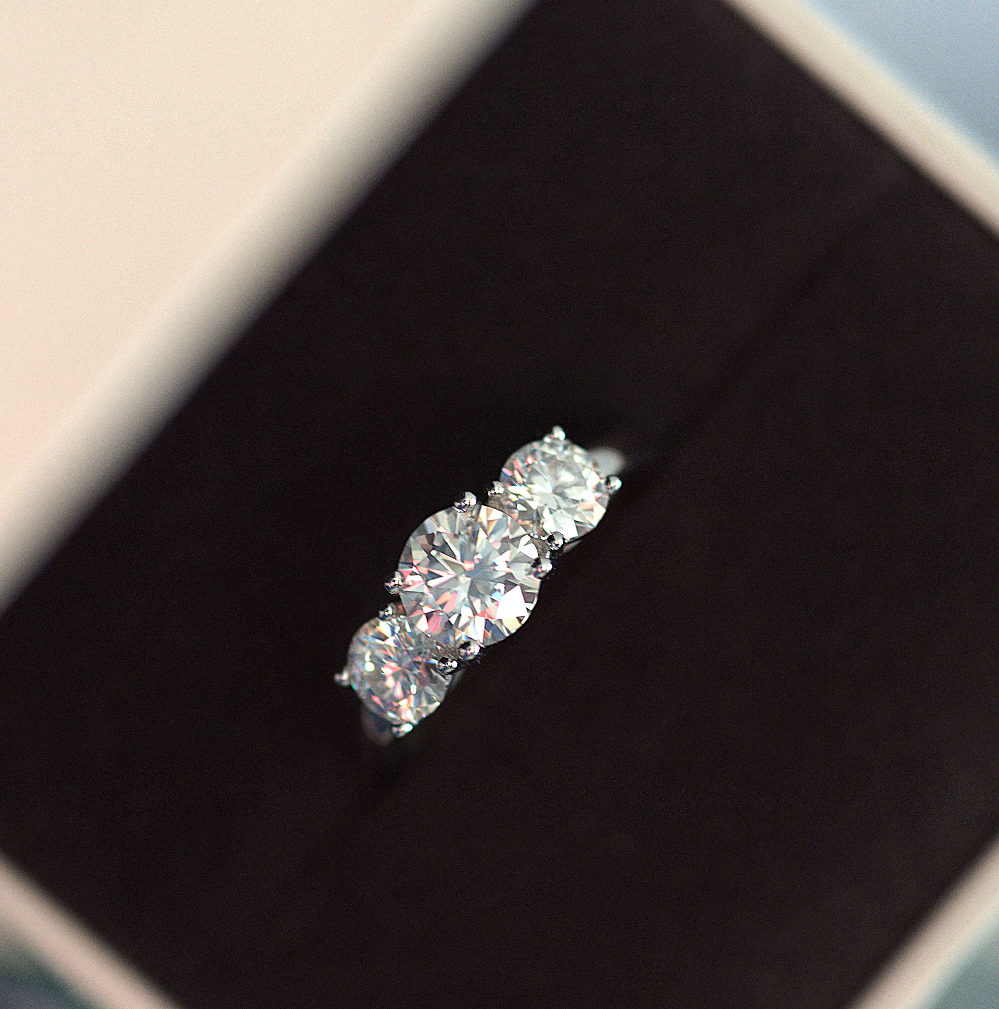 Aura Trio 2 Carat Eternity Ring - Moissanite / Lab Diamond Aura Diamonds