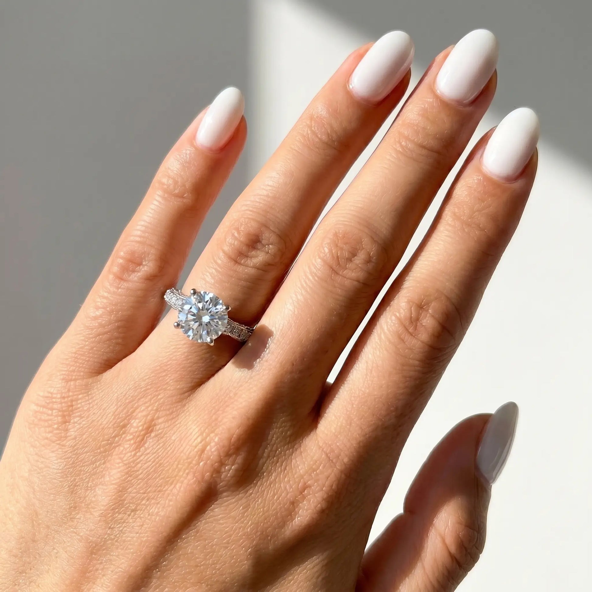 2 Carat Heritage Round Moissanite Vintage-Inspired Engagement Ring Aura Diamonds