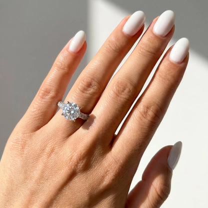 2 Carat Heritage Round Moissanite Vintage-Inspired Engagement Ring Aura Diamonds