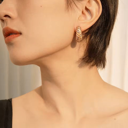 Luxury Alexis Hoop Earrings - Gold Vermeil