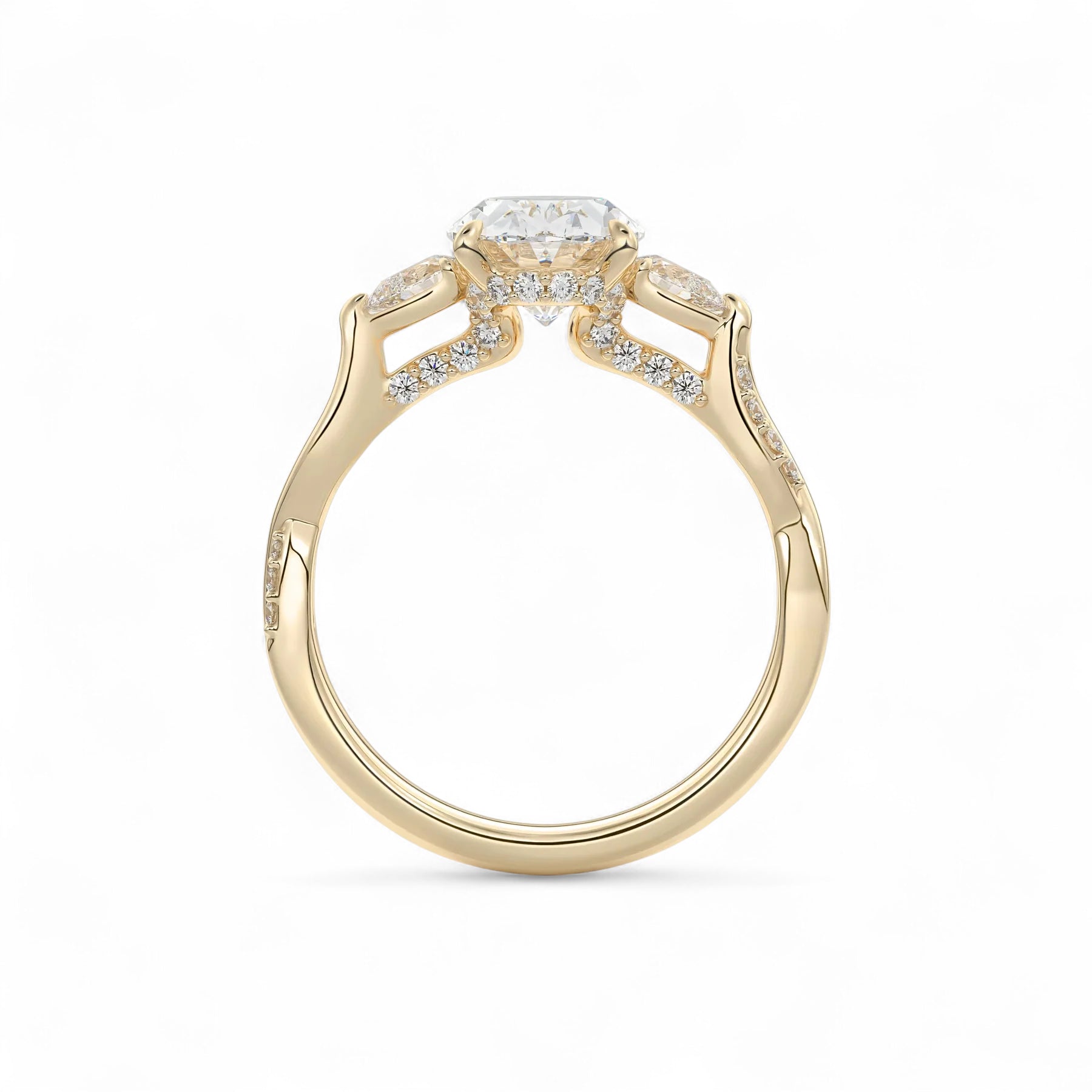 Elara Twisted Vine Oval Diamond Engagement Ring Aura Diamonds