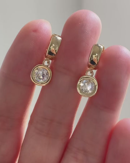 Elegant European Drop Earrings -14K 18K Solid Gold - Moissanite | Luxury Collection