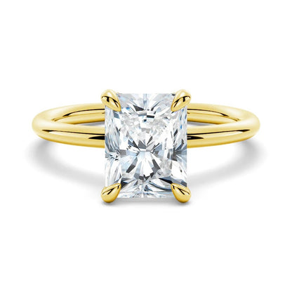 2 Carat Radiant Cut Solitaire | 10K 14K 18K Solid Gold | Lab Diamond Aura Diamonds