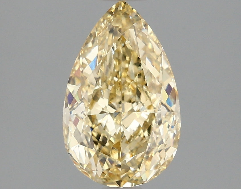 Intense Yellow 1.5 Carat Pear Cut - VVS1 | Loose Lab Grown Diamond for Engagement Ring | IGI Certified Aura Diamonds