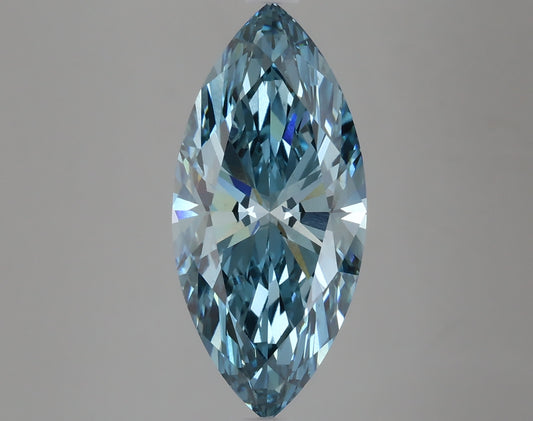 Vivid Blue 4 Carat Marquise Cut - VS1 | Loose Lab Grown Diamond for Engagement Ring | IGI Certified