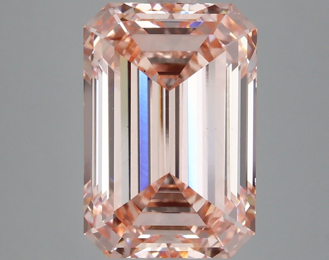 Intense Pink 5 Carat Emerald Cut - VS1 | Loose Lab Grown Diamond for Engagement Ring | IGI Certified Aura Diamonds