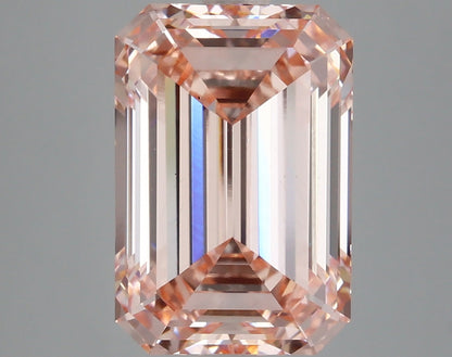 Intense Pink 5 Carat Emerald Cut - VS1 | Loose Lab Grown Diamond for Engagement Ring | IGI Certified