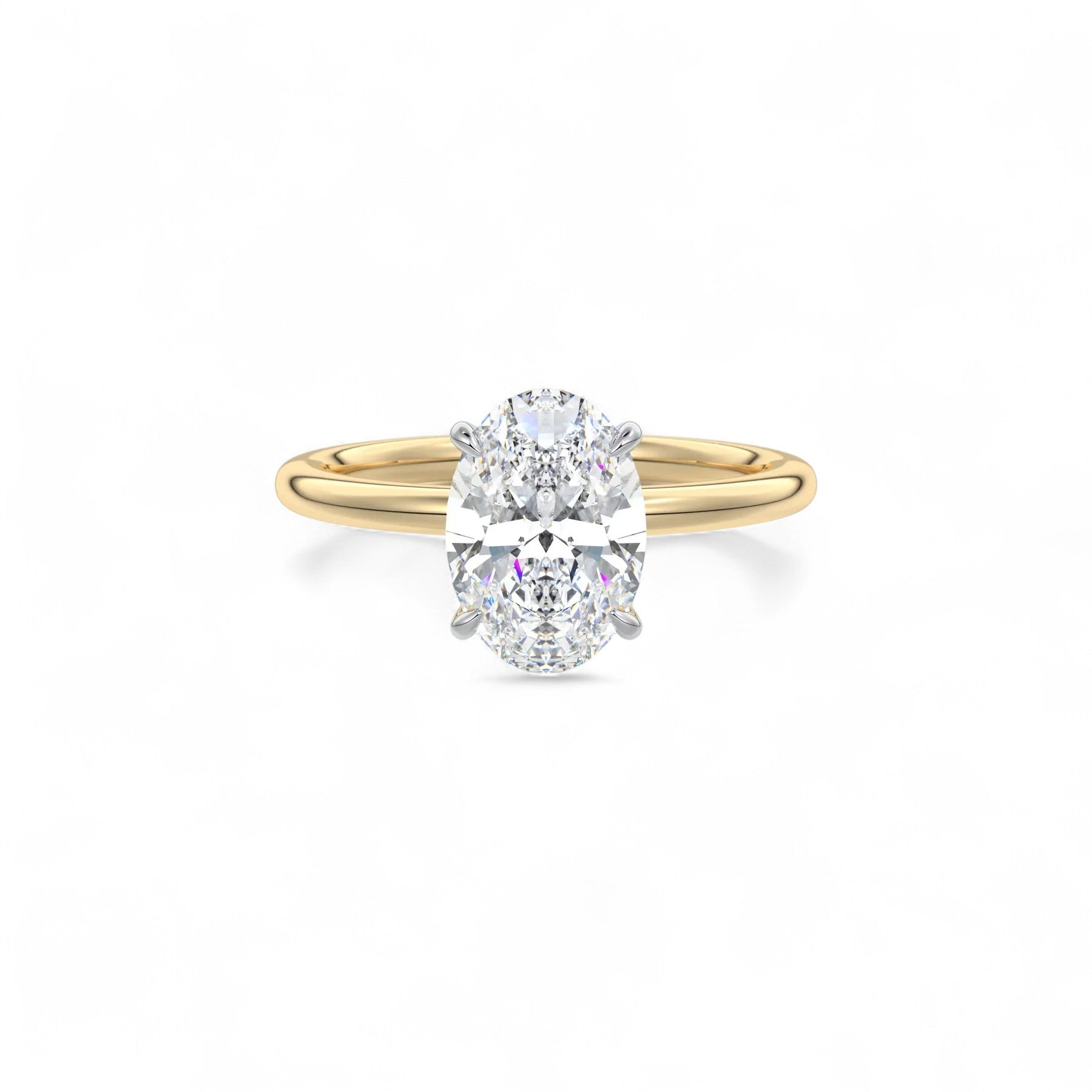 Selena Oval Diamond Solitaire Diamond Ring Aura Diamonds